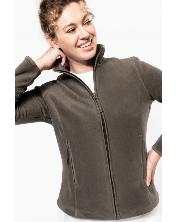 KARIBAN Mikrofleece-Jacke mit Reißverschluss für Damen Polar Fleece personalisierbar