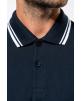 Poloshirt KARIBAN Polohemd für Herren mit kurzen Ärmeln und Streifen personalisierbar
