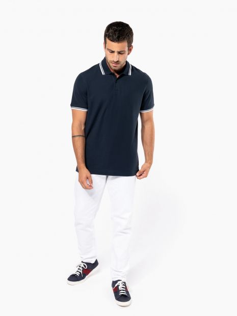 Polo homme manches courtes à rayures