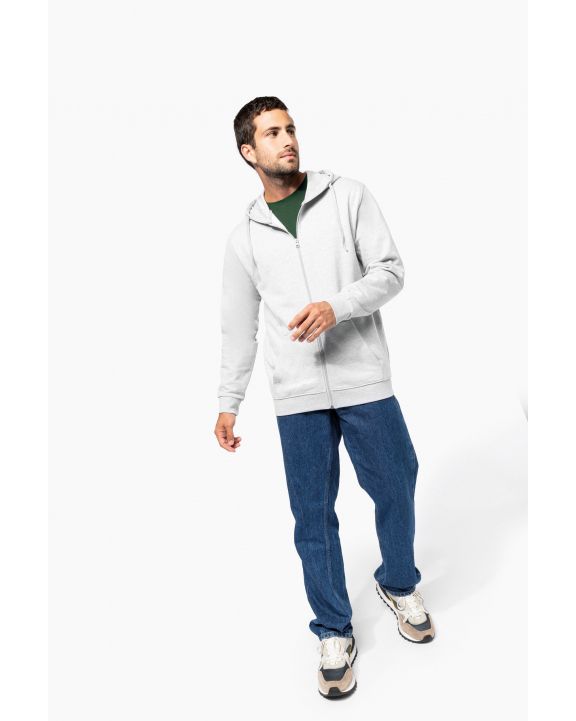 Sweatshirt KARIBAN Recyceltes Unisex-Sweatshirt mit Reißverschluss und Kapuze personalisierbar