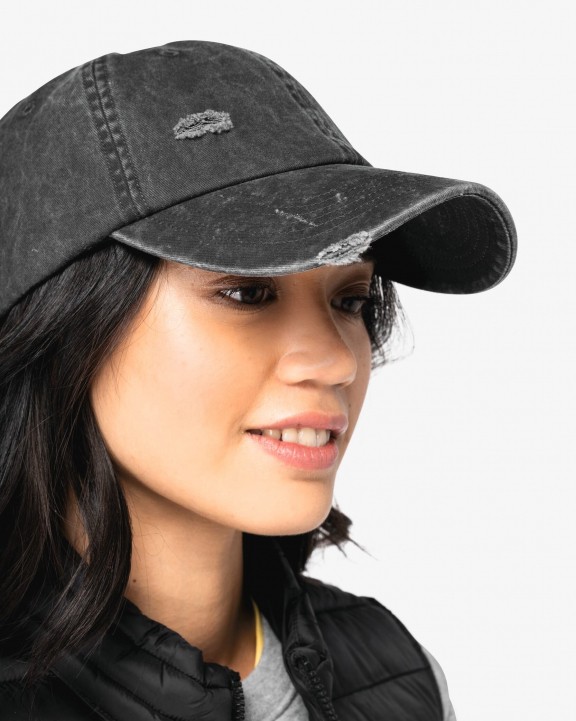 Casquette personnalisable NATIVE SPIRIT Casquette écoresponsable effet déchiré unisexe