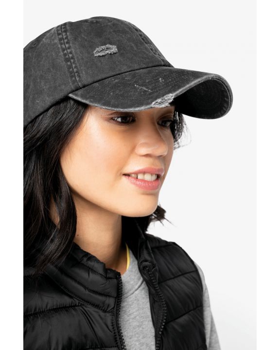 Kappe NATIVE SPIRIT Umweltfreundliche Unisex Kappe im zerrissenen Look personalisierbar