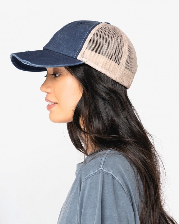 Casquette personnalisable NATIVE SPIRIT Casquette trucker écoresponsable  effet déchiré unisexe