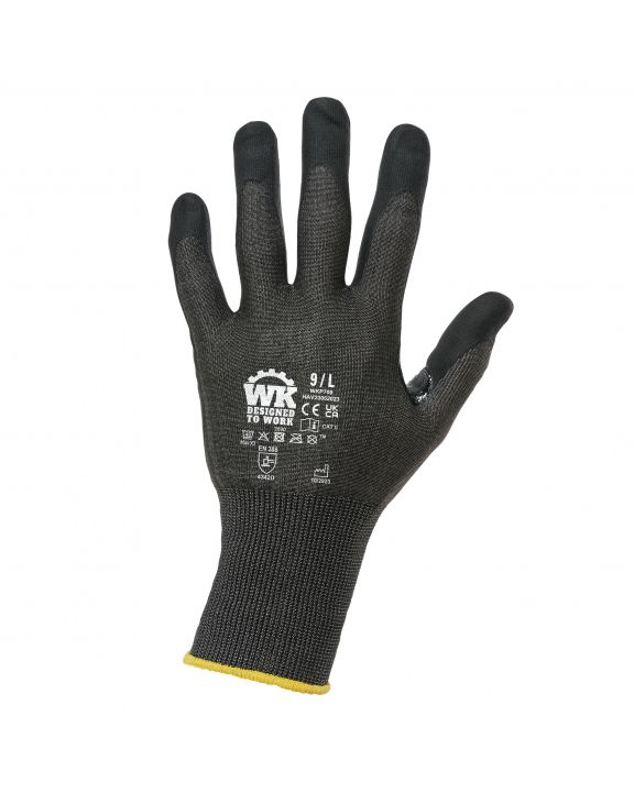 Mütze, Schal & Handschuh WK. DESIGNED TO WORK Schutzhandschuhe gegen Schnittverletzungen personalisierbar