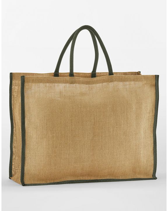 Tote bag WESTFORDMILL Natural Starched Jute Market Shopper voor bedrukking & borduring
