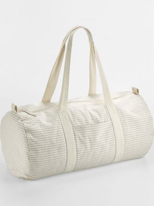 Striped Organic Cotton Barrel Bag