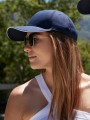 Casquettes à personnaliser BEECHFIELD EARTHAWARE® CLASSIC ORGANIC COTTON 6 PANEL CAP - SANDWICH PEAK french marine / blanc