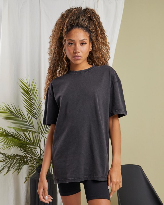 T-shirt BUILD YOUR BRAND LADIES OVERSIZED ACID WASH TEE voor bedrukking &amp; borduring