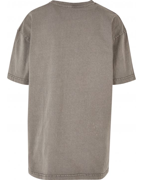 T-shirt BUILD YOUR BRAND Ladies Oversized Acid Wash Tee voor bedrukking & borduring