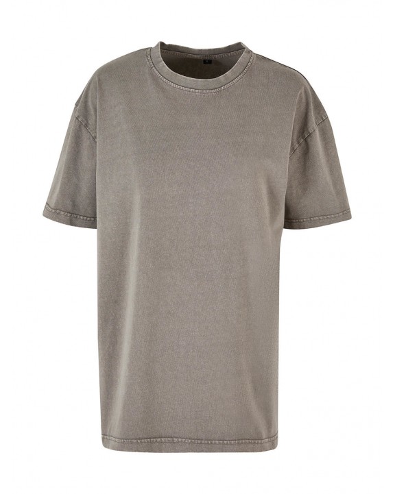 T-shirt BUILD YOUR BRAND LADIES OVERSIZED ACID WASH TEE voor bedrukking &amp; borduring
