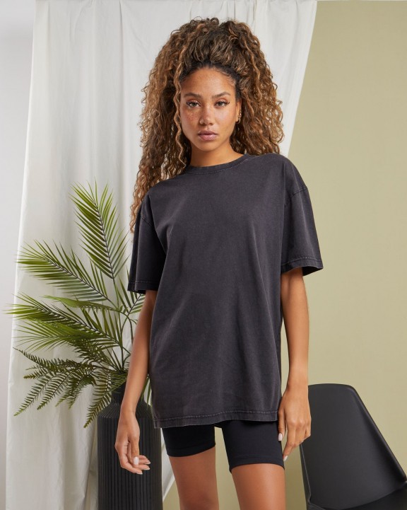 T-shirt BUILD YOUR BRAND LADIES OVERSIZED ACID WASH TEE voor bedrukking &amp; borduring