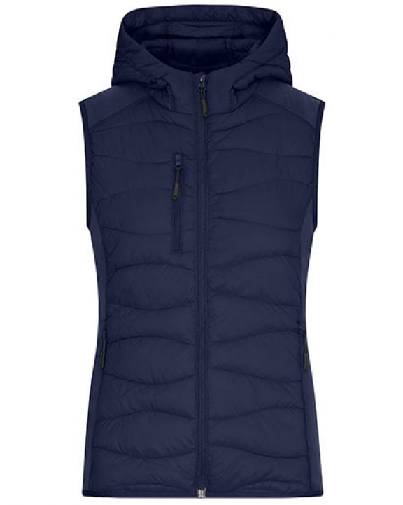 Jas JAMES & NICHOLSON Ladies´ Hybrid Vest voor bedrukking & borduring