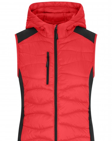 JAMES & NICHOLSON Ladies´ Hybrid Vest Jacke personalisierbar