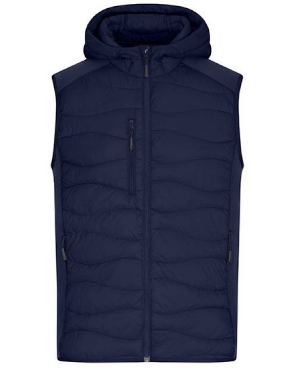 Jas JAMES & NICHOLSON Men´s Hybrid Vest voor bedrukking & borduring