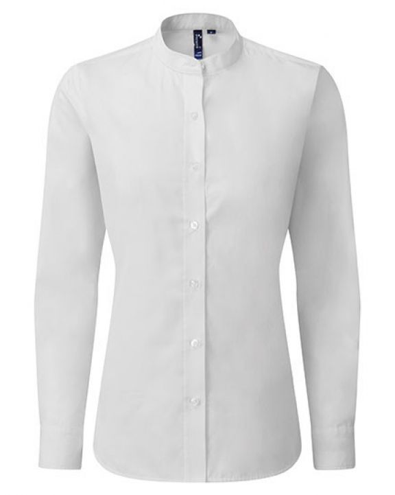 Hemd PREMIER Women´s Banded Collar Grandad Shirt voor bedrukking & borduring