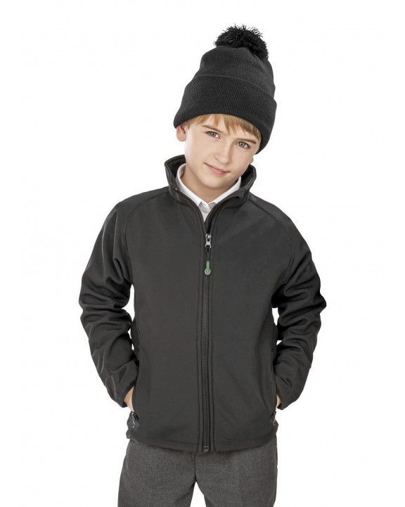 RESULT Recycled 2-Layer Printable Junior Softshell Jacket Softshell personalisierbar