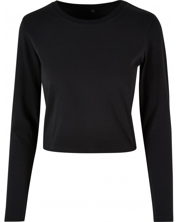 BUILD YOUR BRAND Ladies Short Longsleeve Tee T-Shirt personalisierbar