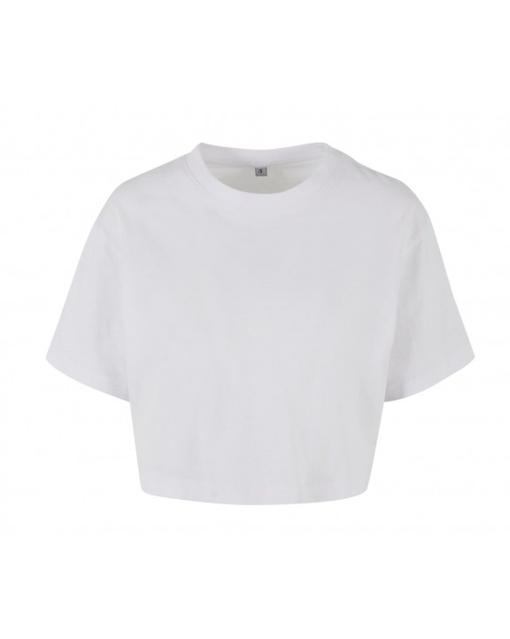 T-shirt BUILD YOUR BRAND LADIES SHORT OVERSIZED TEE voor bedrukking &amp; borduring