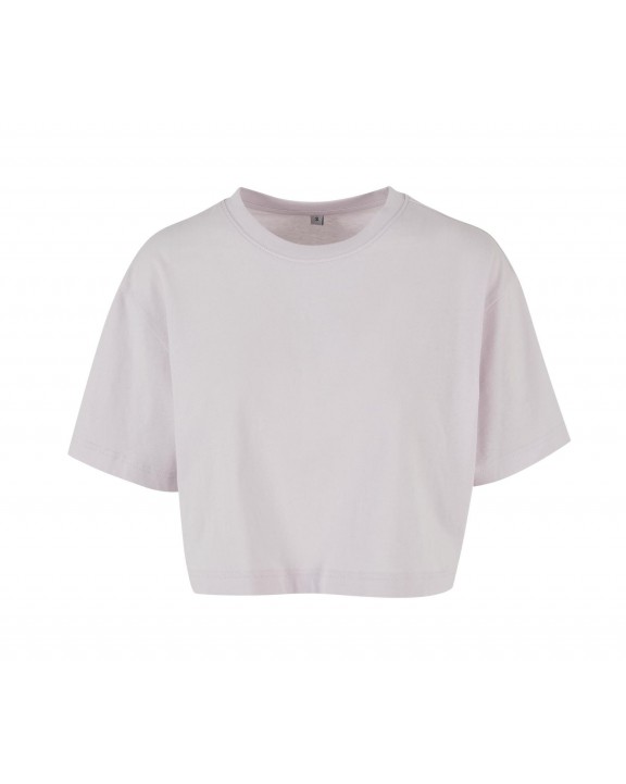 T-shirt BUILD YOUR BRAND LADIES SHORT OVERSIZED TEE voor bedrukking &amp; borduring