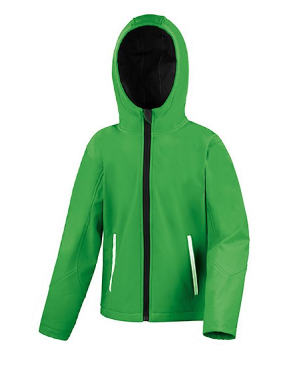 Softshell personnalisable RESULT Youth TX Performance Hooded Soft Shell Jacket