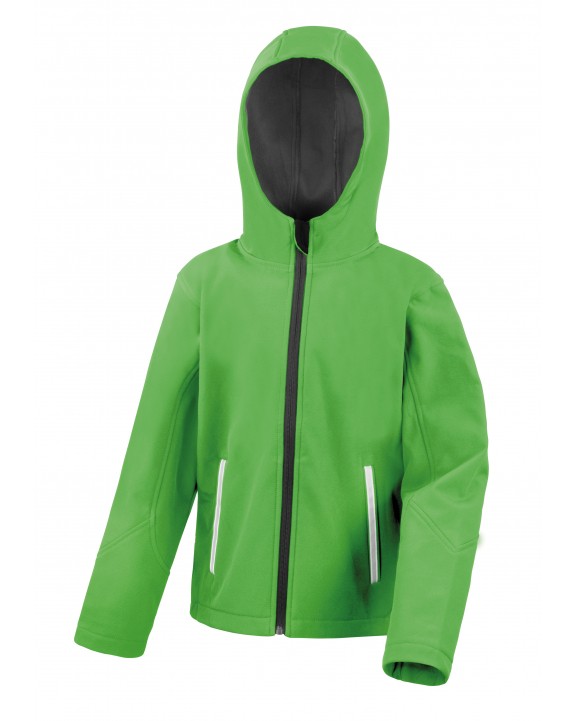 RESULT Youth TX Performance Hooded Soft Shell Jacket Softshell personalisierbar