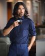 Hemd J. HARVEST & FROST HEMD INDIGO BOW 132 SLIM FIT voor bedrukking &amp; borduring