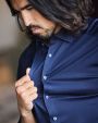 Hemd J. HARVEST & FROST HEMD INDIGO BOW 132 SLIM FIT voor bedrukking &amp; borduring