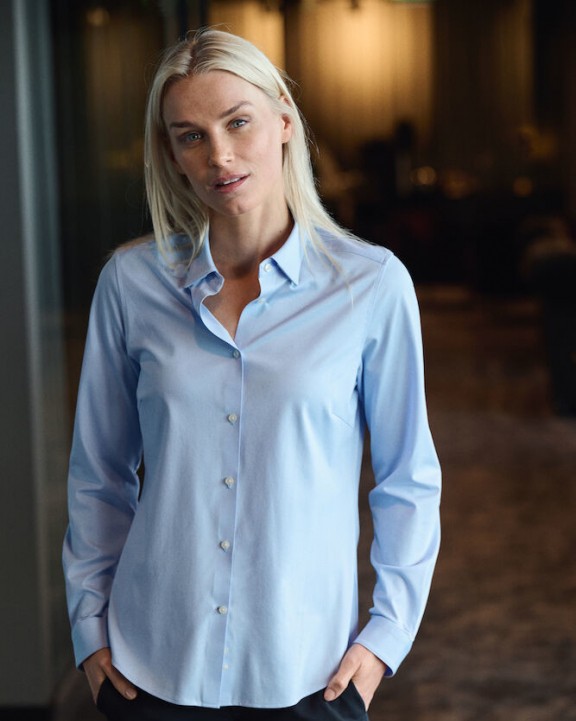 Hemd J. HARVEST & FROST HEMD INDIGO BOW 132 WOMAN CONTEMPORARY voor bedrukking &amp; borduring