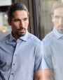 Hemd J. HARVEST & FROST Indigo Bow 133 S/S 
Hemd Tailored Fit Heren voor bedrukking &amp; borduring