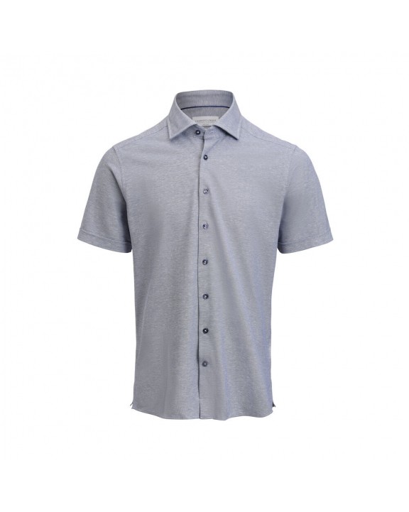 Hemd J. HARVEST & FROST Indigo Bow 133 S/S 
Hemd Tailored Fit Heren voor bedrukking &amp; borduring
