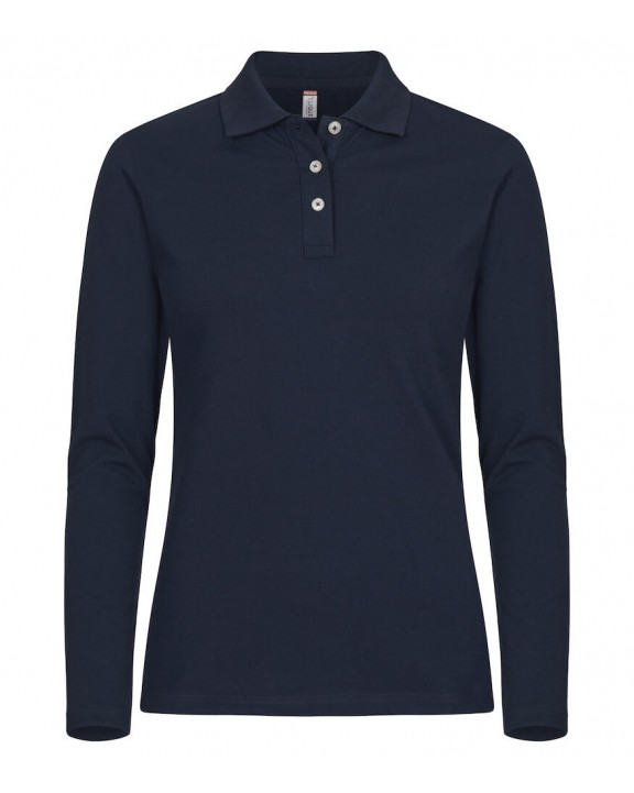 Poloshirt CLIQUE Stretch Premium Polo L/S Women voor bedrukking &amp; borduring