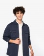 Hemd NATIVE SPIRIT Ecologisch verwassen herenoverhemd in geborsteld fleece voor bedrukking &amp; borduring
