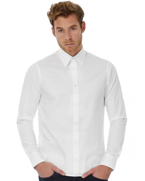 Chemise personnalisable B&C London Stretch Shirt LS