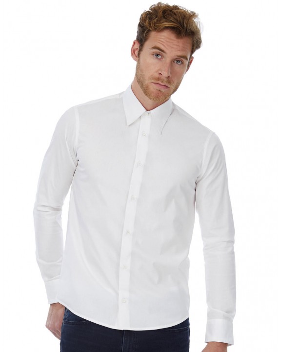 Chemise personnalisable B&C London Stretch Shirt LS