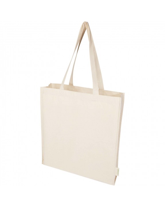 4DO Orissa 180 g/m² Tragetasche mit Seitenfalte aus Bio-Baumwolle 14L Tote Bag personalisierbar