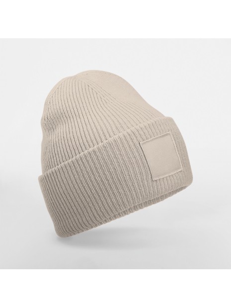 BEECHFIELD Bonnet à large revers avec patch ton sur ton natural stone personnalisable