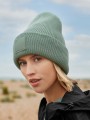 Casquettes à personnaliser BEECHFIELD Bonnet à large revers avec patch ton sur ton vert dusty