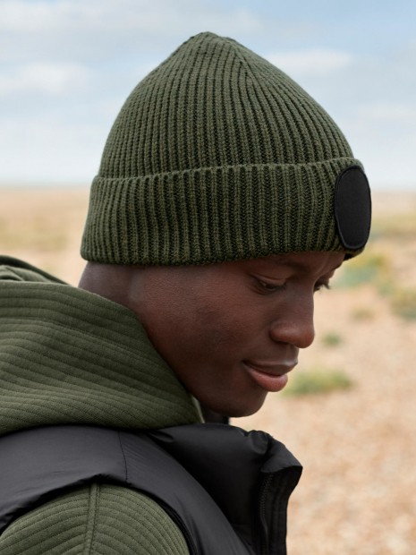 Casquettes à personnaliser BEECHFIELD CIRCULAR FASHION PATCH BEANIE olive/noir
