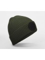 BEECHFIELD CIRCULAR FASHION PATCH BEANIE Olive Green/Black personnalisable
