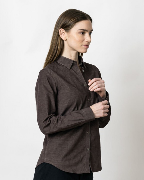 Hemd J. HARVEST & FROST Indigo Bow 134 Cord Shirt Contemporary Fit W voor bedrukking &amp; borduring