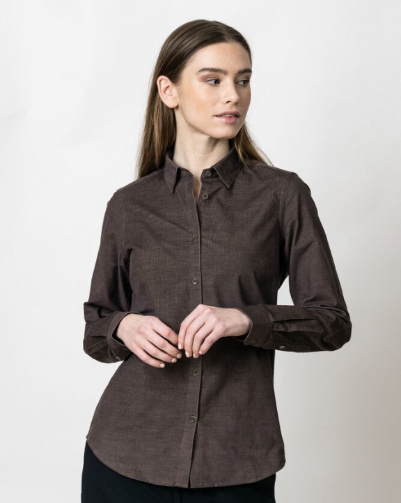 Hemd J. HARVEST & FROST Indigo Bow 134 Cord Shirt Contemporary Fit W voor bedrukking &amp; borduring