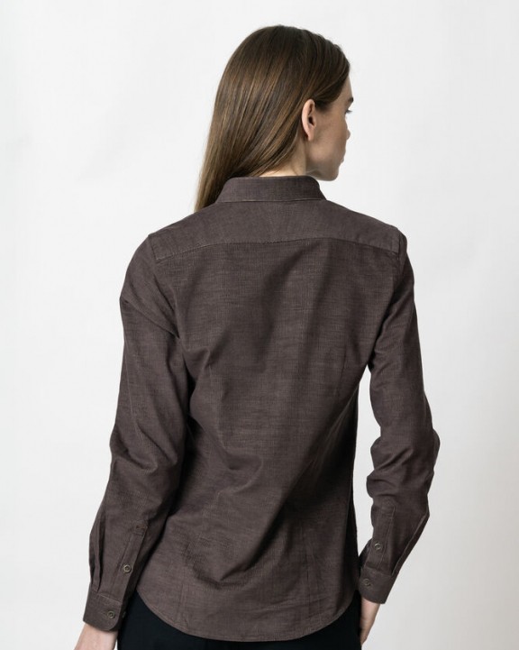 Hemd J. HARVEST & FROST Indigo Bow 134 Cord Shirt Contemporary Fit W voor bedrukking &amp; borduring