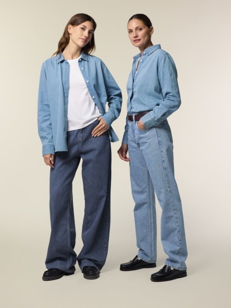 Chemises à personnaliser STANLEY/STELLA Stella Denim Shirt Light Wash