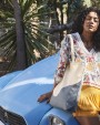 Tote bag WESTFORDMILL Organic reistas met wervelprint voor bedrukking &amp; borduring