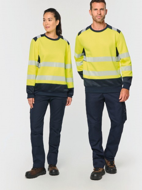 Sweat-shirts à personnaliser WK. DESIGNED TO WORK Sweat-shirt de sécurité recyclé col rond unisexe 