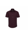 RUSSELL Chemise fittée homme manches courtes bordeau moyen personnalisable