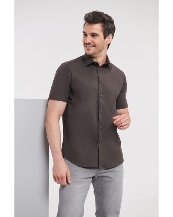 Hemd RUSSELL Men's Short Sleeve Easy Care Fitted Shirt voor bedrukking & borduring