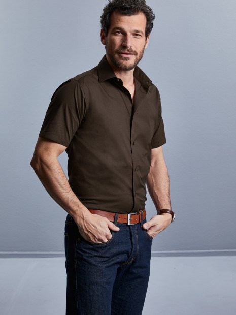 Chemises à personnaliser RUSSELL Chemise fittée homme manches courtes 