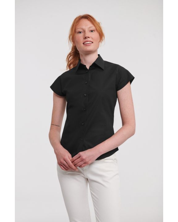 Hemd RUSSELL Ladies' Short Sleeve Easy Care Fitted Shirt voor bedrukking & borduring