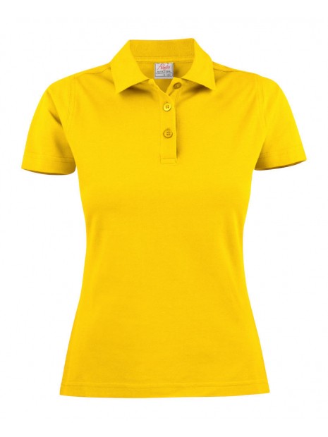 PRINTER POLO PIQUE SURF FEMME jaune citron personnalisable